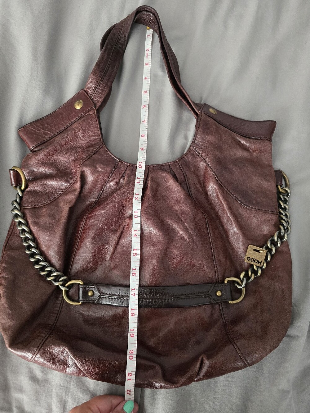HOBO Brown Leather Tote Bag - Picture 12 of 13